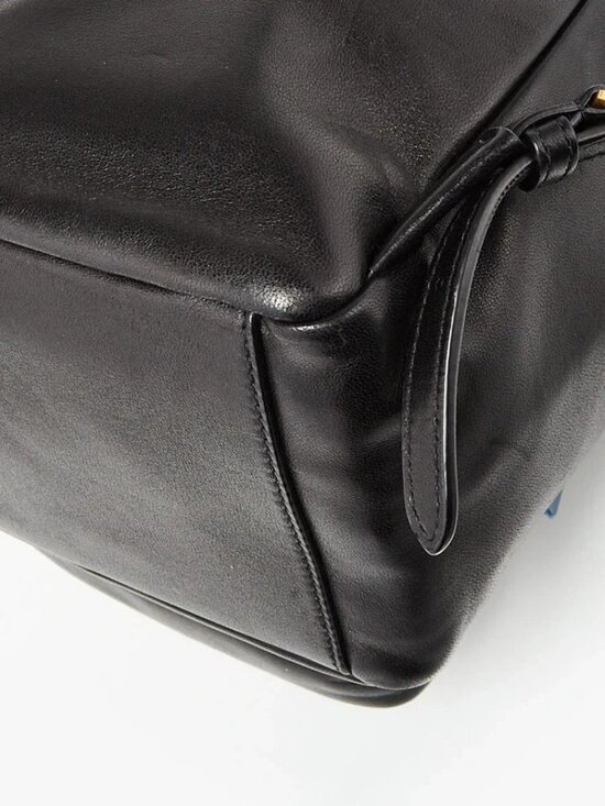Yves Saint Laurent Black Quilted Lambskin Leather Jamie Backpack Bag main image 6